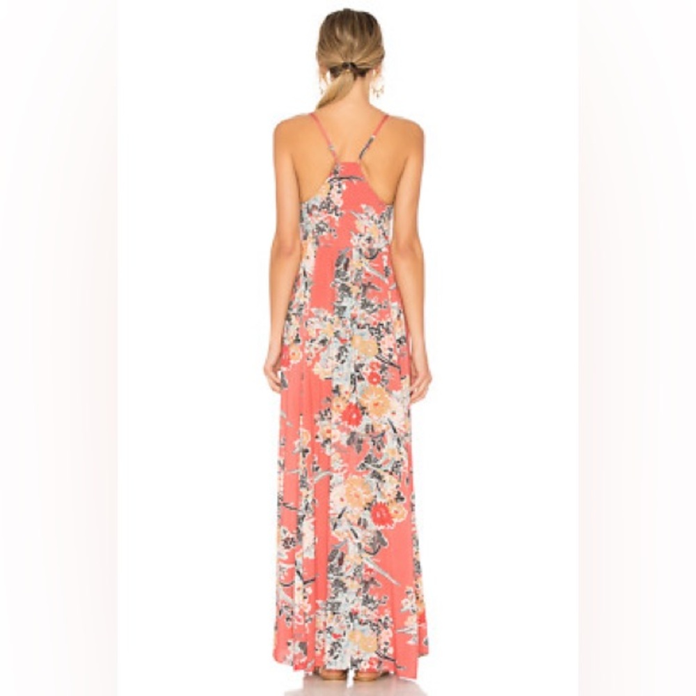 Free People Through the Vine Salmon Floral Maxi Dress - Picture 2 of 11
